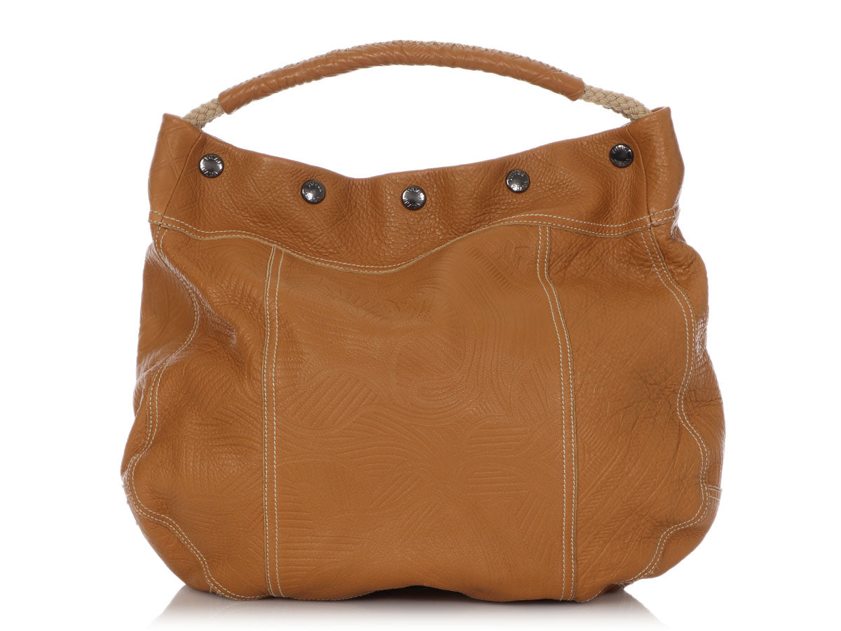 Prada Small Brown Leather Bag - Ann's Fabulous Closeouts