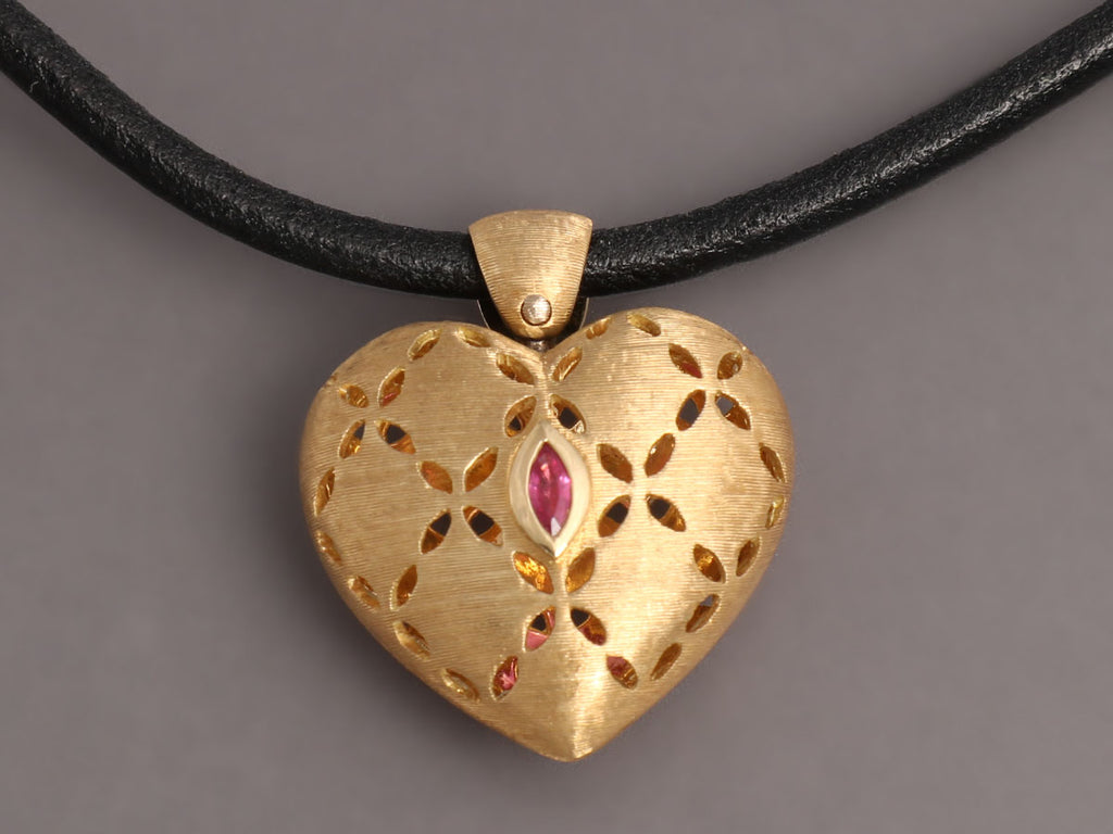 Roberto Coin Diamond Granada Heart Necklace