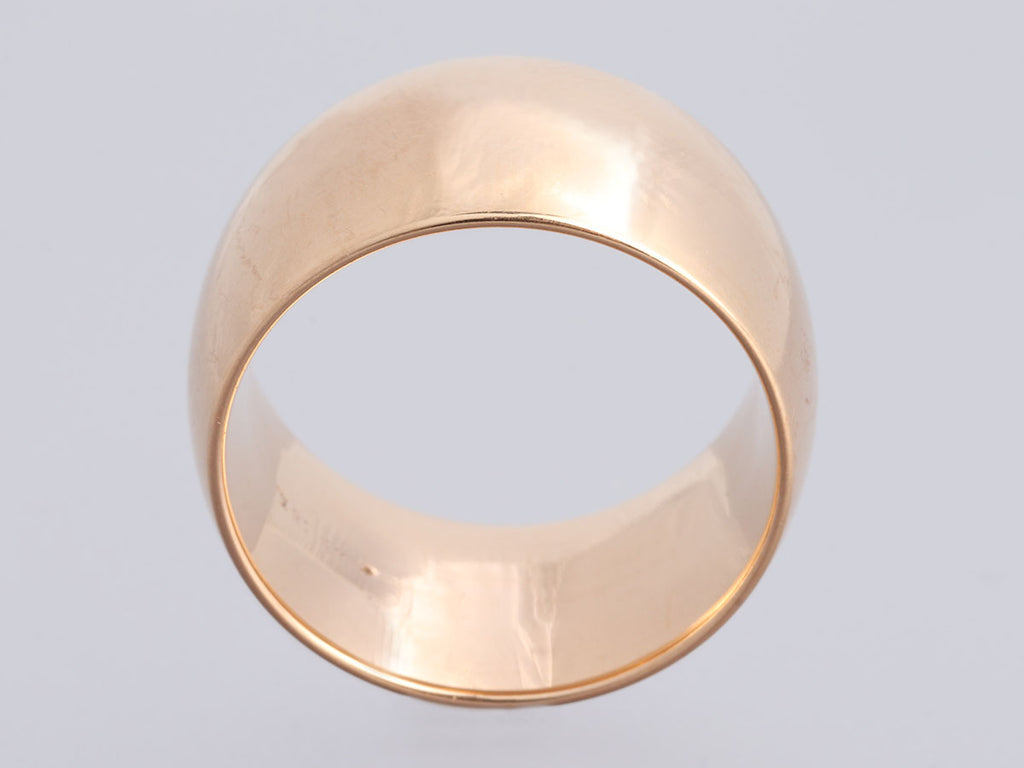 18K Rose Gold Wide Band Ring