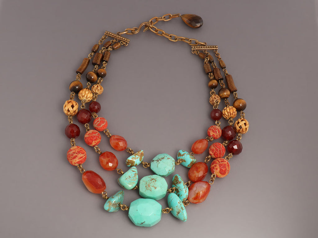 Stephen Dweck 3-Row Beaded Necklace