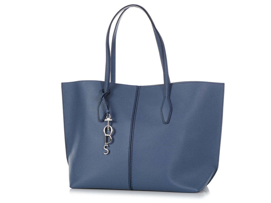 Tod’s Large Blue Joy Hammered Tote