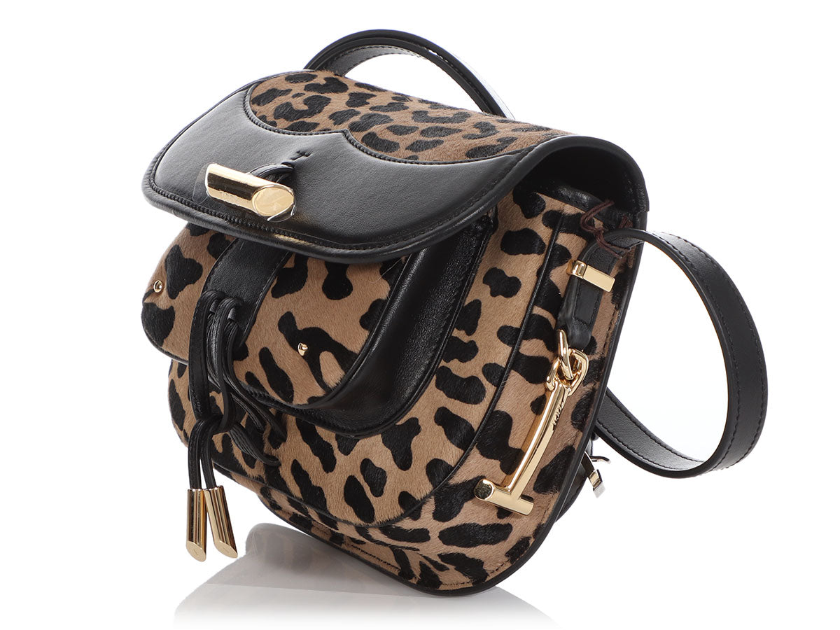 Bottega Veneta Leopard Pony Hair Mini Cross Body Handbag