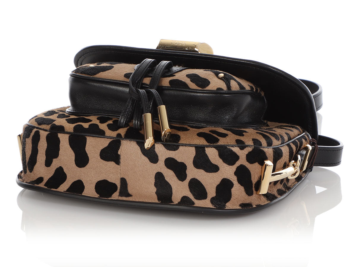 Buy Tod's Animal Print Genuine Leather Crossbody Bag, Brown Color Women