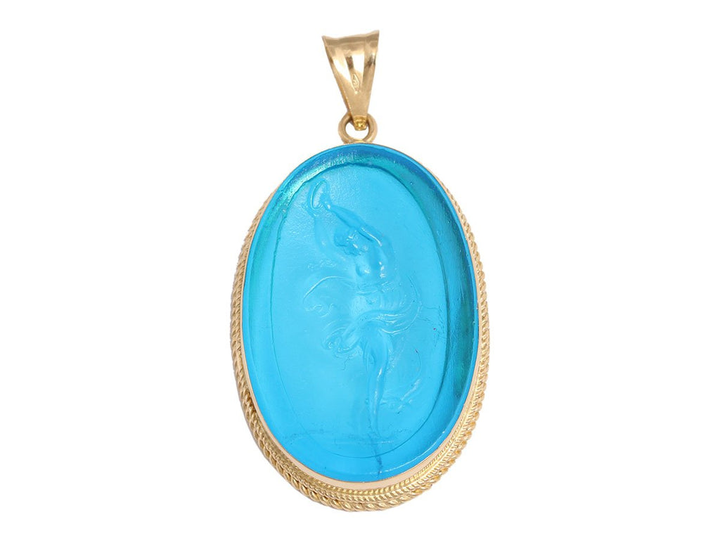 Tagliamonte Gold Venetian Glass Cameo Intaglio Pendant