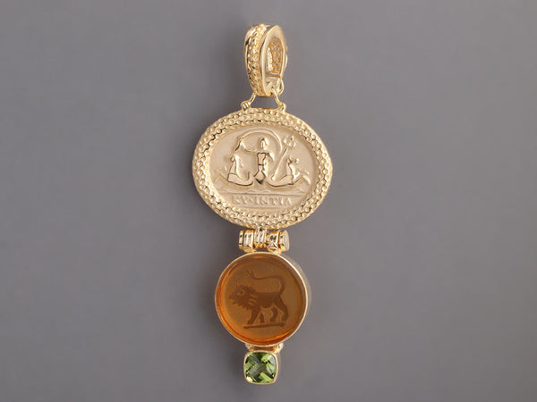 Tagliamonte 18K Gold-Plated Peridot and Venetian Glass Pendant