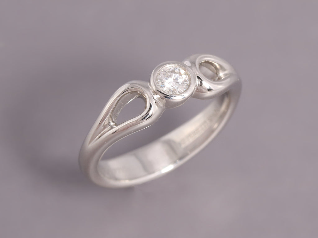 Tiffany & Co. Platinum Teardrop Diamond Ring