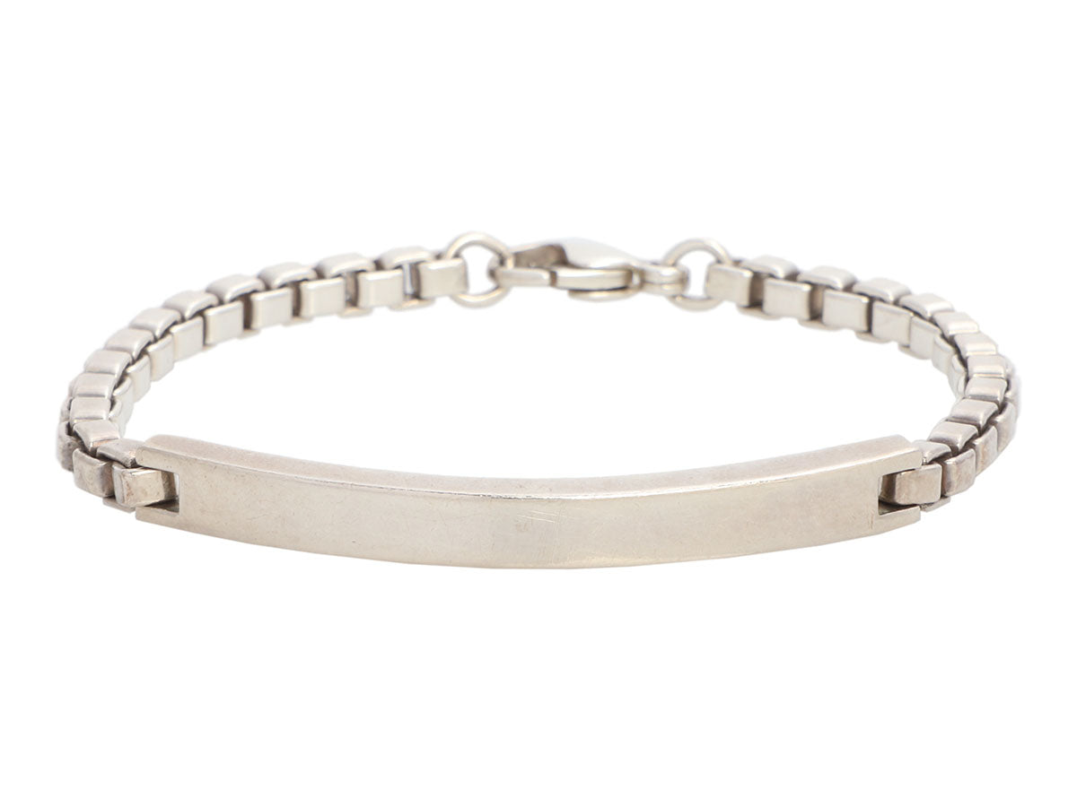 Tiffany & Co. Sterling Silver Box Chain ID Bracelet - Ann's 
