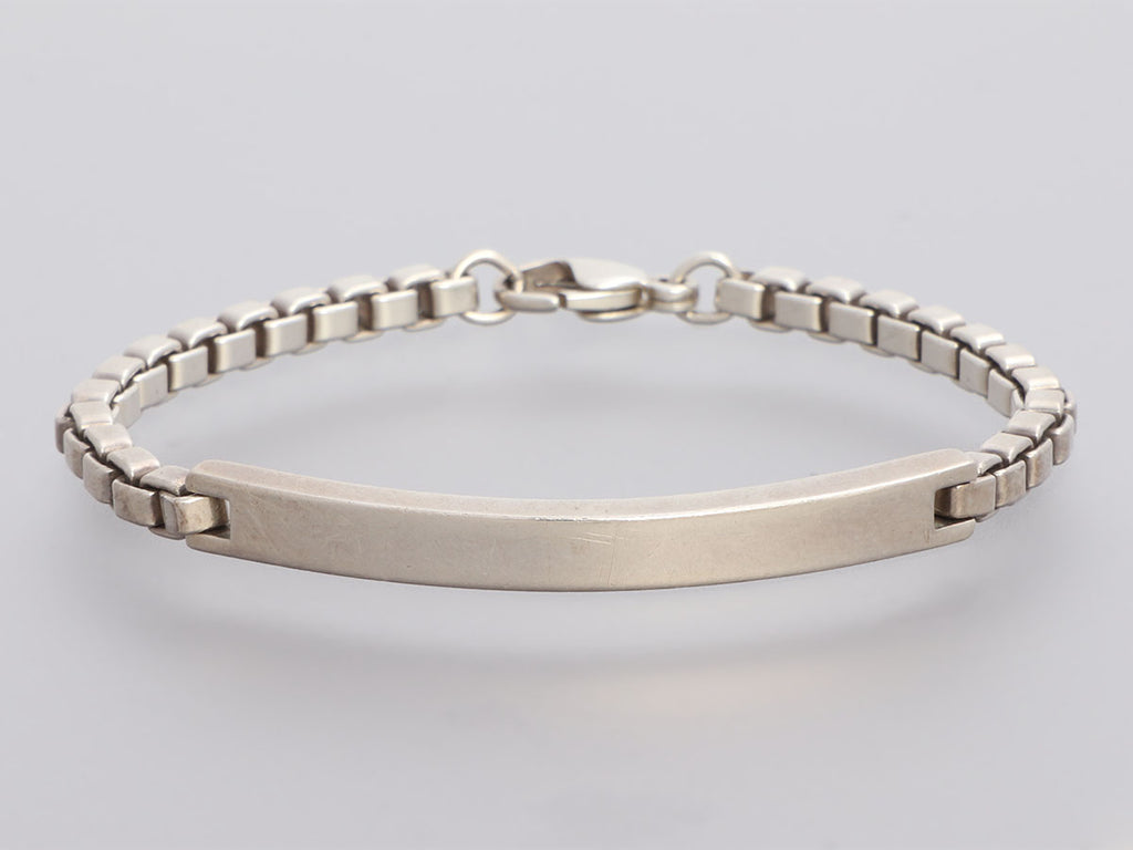 Tiffany & Co. Sterling Silver Box Chain ID Bracelet