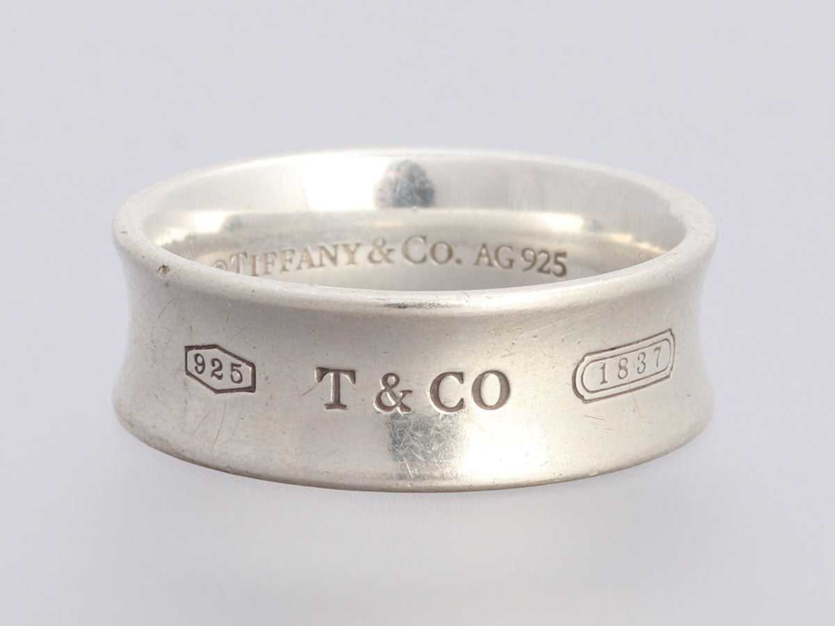 Tiffany & Co. Logo Scarf Ring Silver Plated 925 A28205