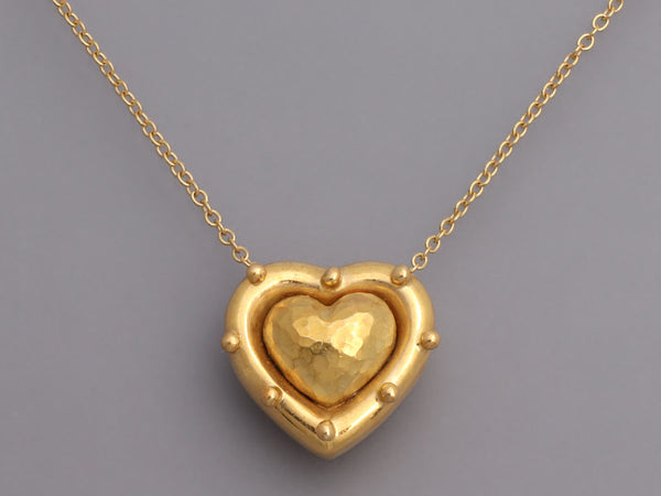 Tiffany & Co. 18K Yellow Gold Paloma Picasso Puffed Heart Pendant Necklace