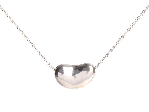 Tiffany & Co. Sterling Silver Elsa Peretti Bean Pendant Necklace