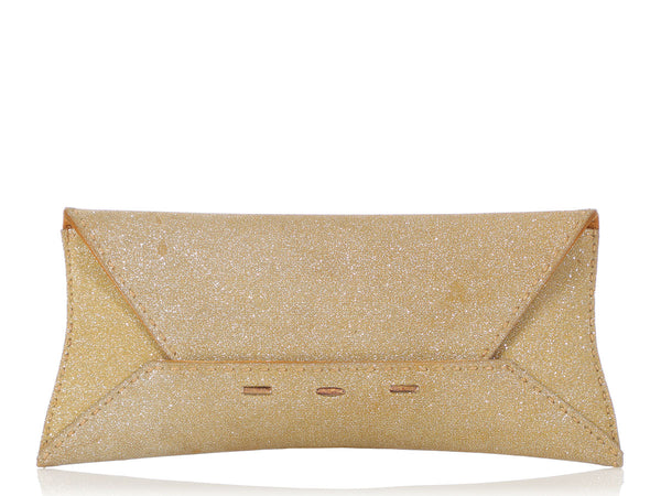 VBH Gold Glitter Manilla Envelope Clutch