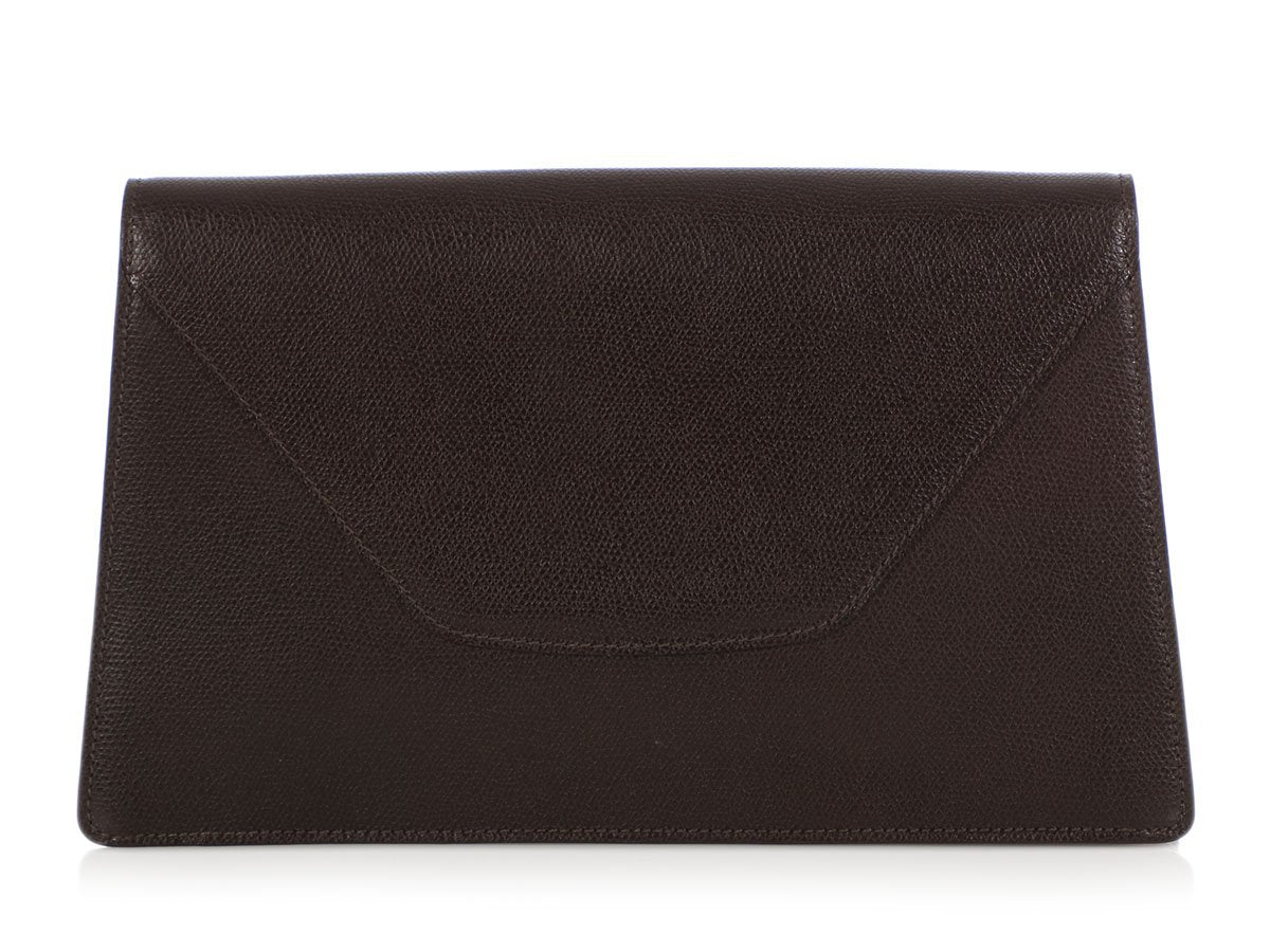Valextra Iside leather clutch bag - Red