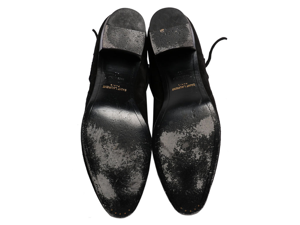 Saint Laurent Black Suede Blake Jodhpur Ankle Boots