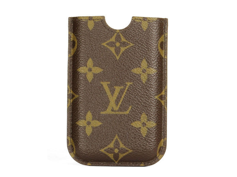 iPhone Phone Cases LV Monogram Leather Brown