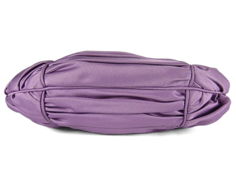 Lavender Pastel Purple Leather Crossbody Handbag Purse Silver Zippers