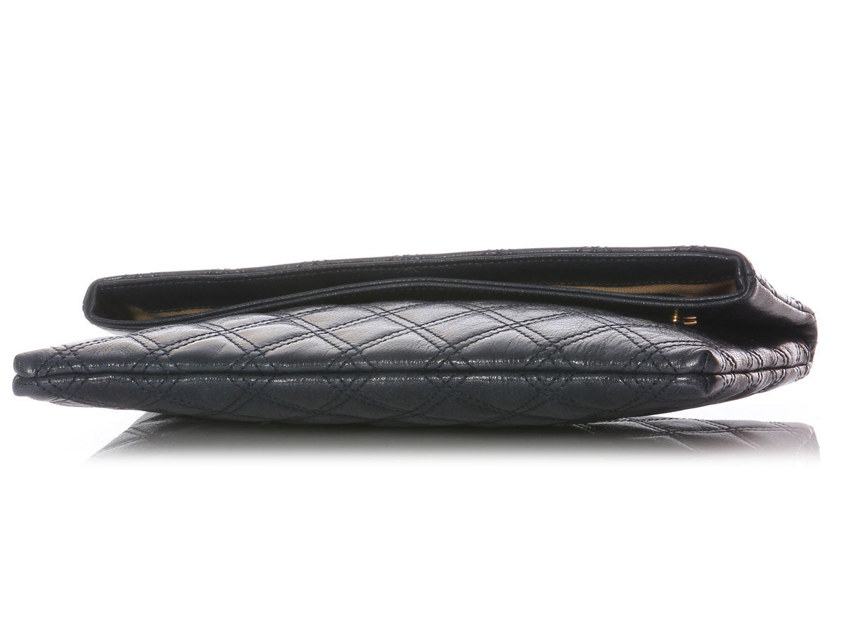 The Marc Jacobs Quilted Leather Card Case in Black