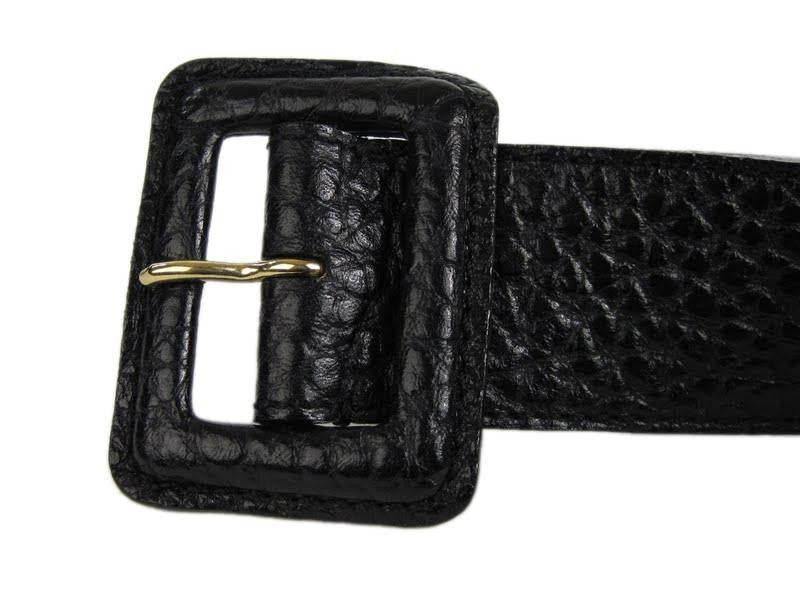 lv black leather belt