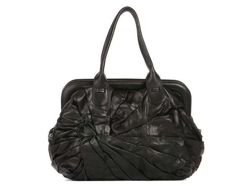 Valentino Black Pleated Knot Bag
