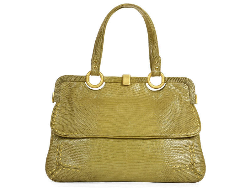 Bottega Veneta Gold Metallic Bag - Ann's Fabulous Closeouts