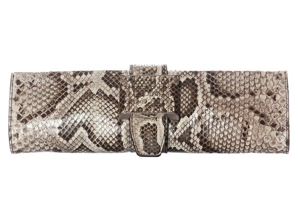 Tod's Natural Python Clutch