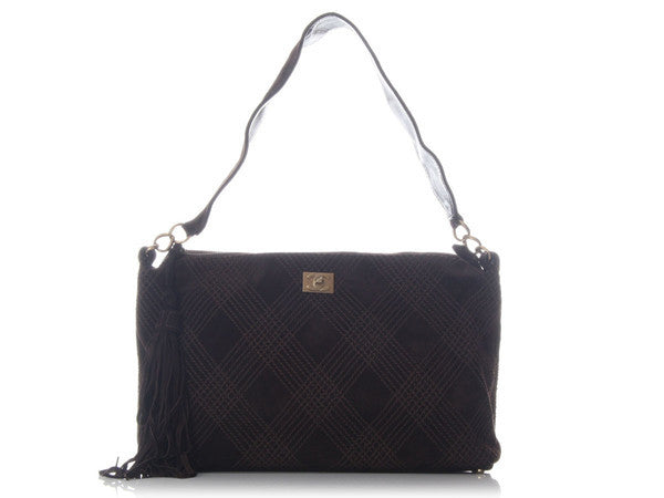 Chanel Brown Suede Shoulder Bag Ann's Fabulous Closeouts