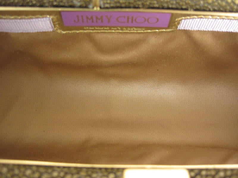 Jimmy Choo Antique Gold Stingray Clutch