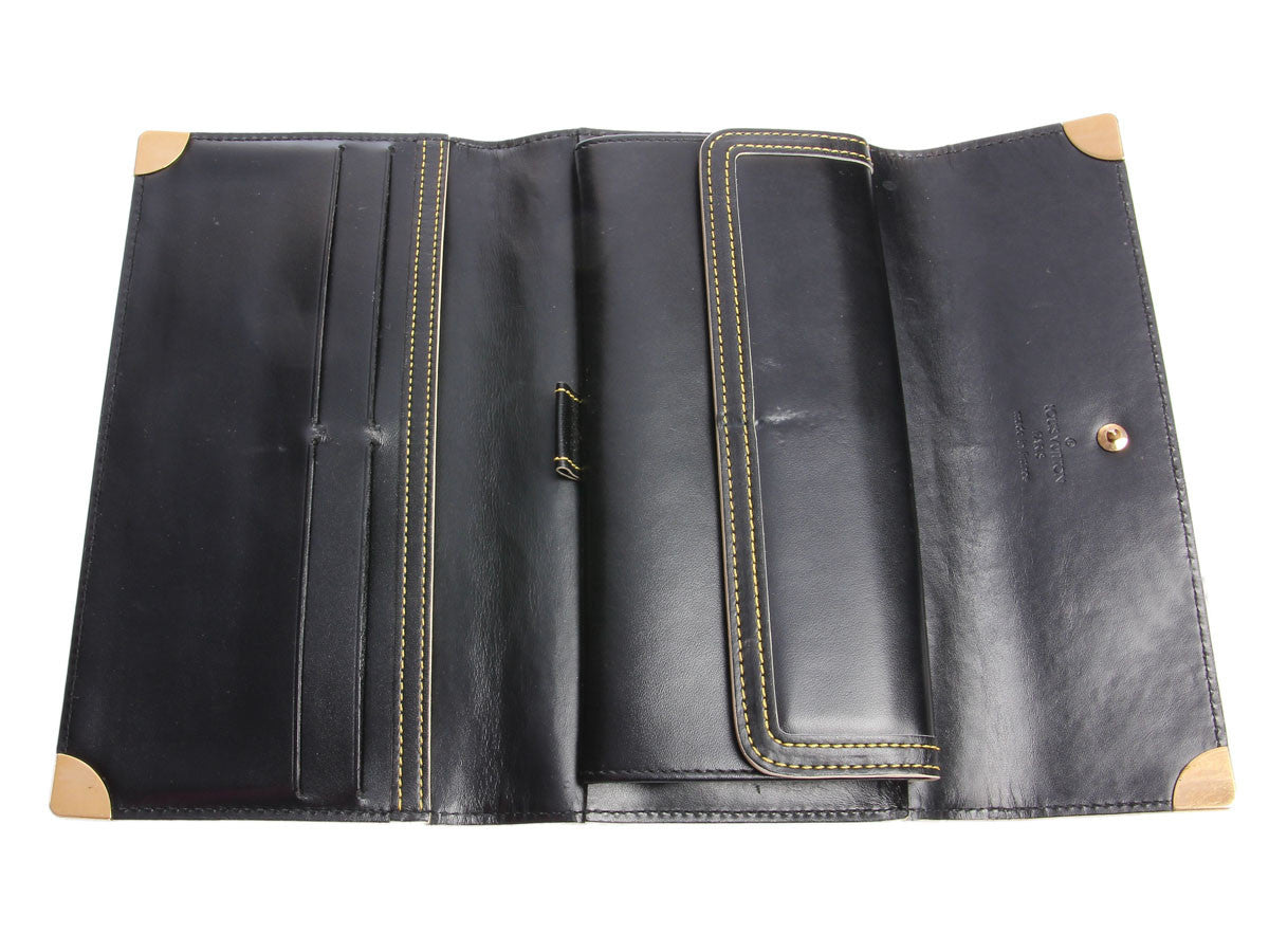 Louis Vuitton, Bags, Auth Louis Vuitton Suhali Porte Tresor International  Wallet Black