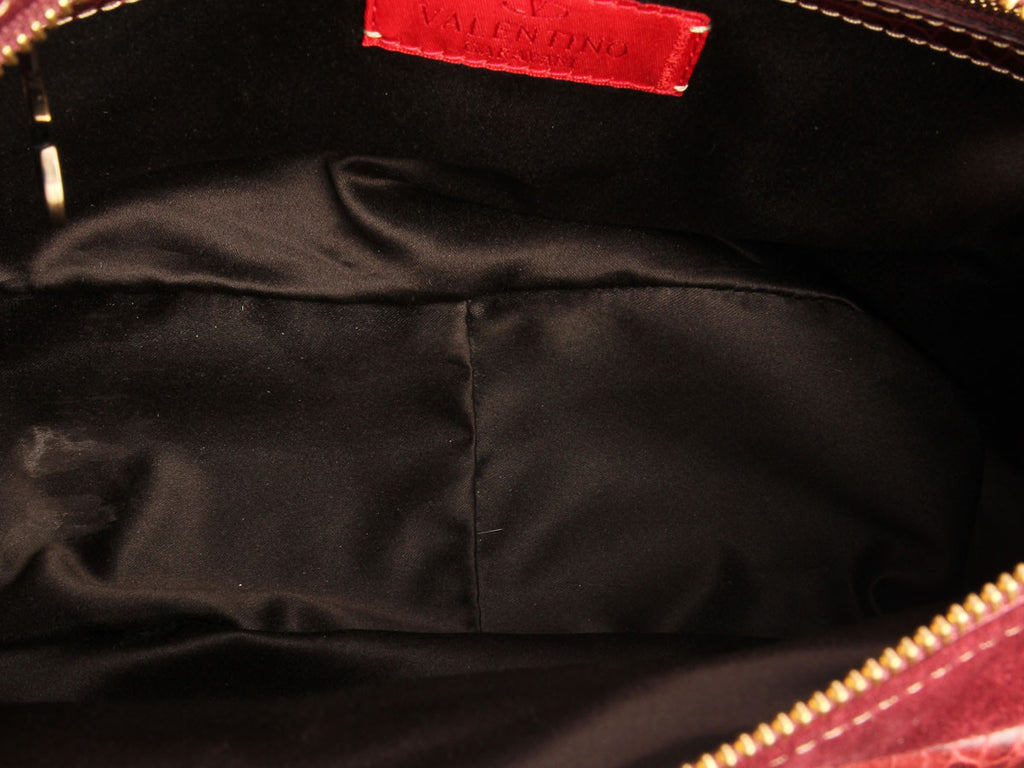 Valentino Burgundy Shoulder Bag