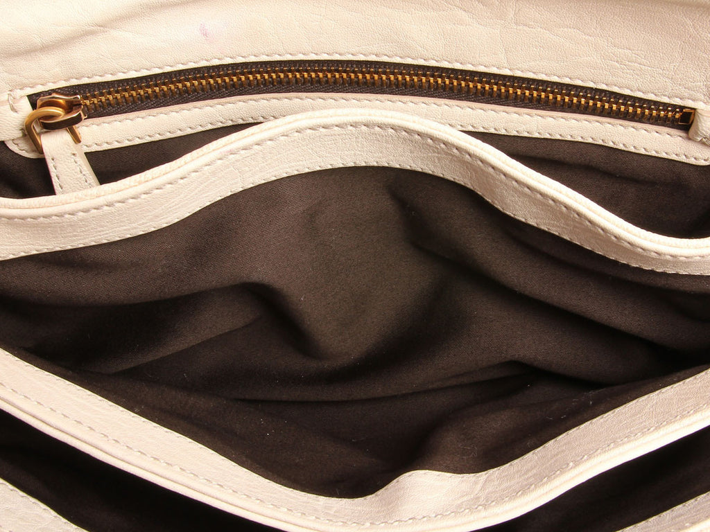 Miu Miu Studded Cream Shoulder Bag