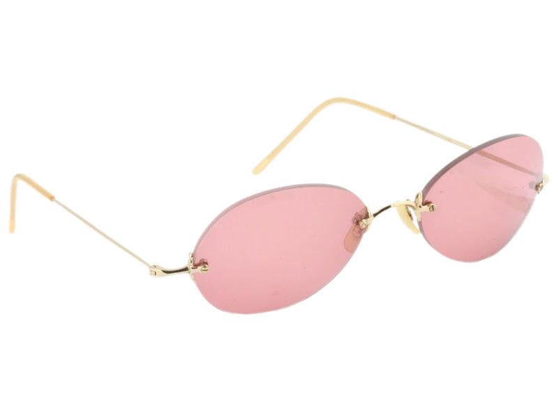 Oliver Peeples Pink Rimless Summer Sunglasses