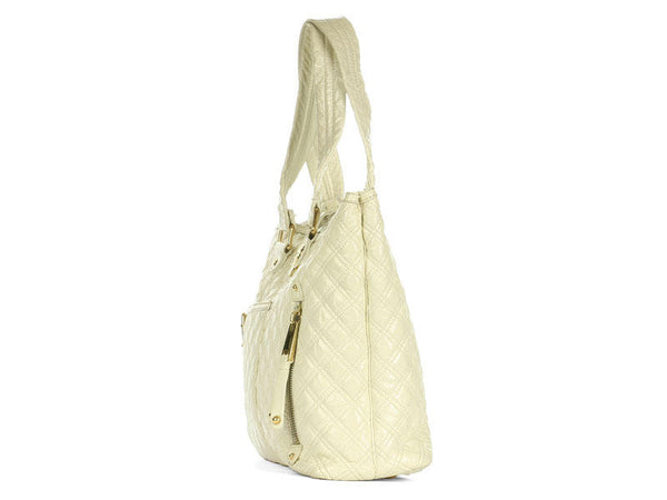 Marc Jacobs Cream Quilted Patent Tote