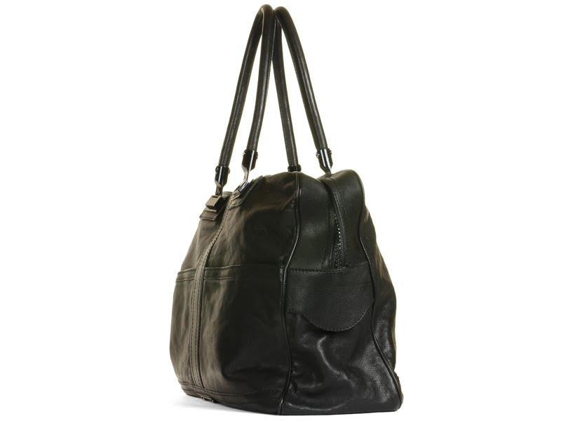 Burberry Women's Black Textured Leather Clutch Shoulder Bag