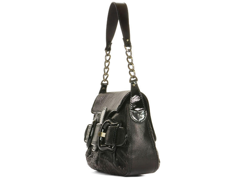 Fendi Black Leather B-Bag