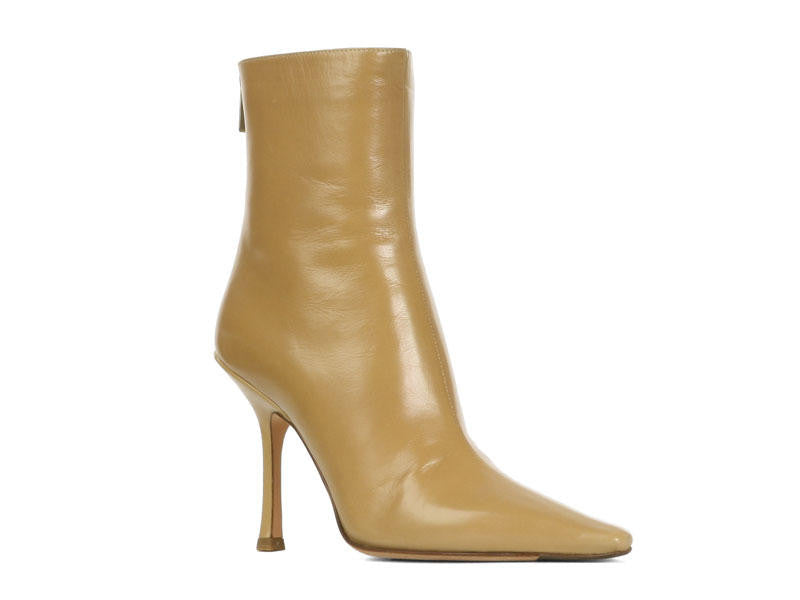 MICHAEL KORS PYTHON LEATHER ANKLE BOOTS Woman Camel