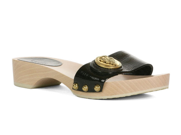 Gucci Black Patent Sandals
