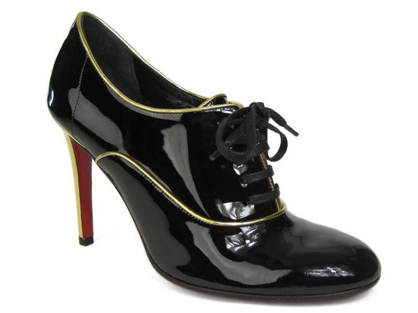 Christian Louboutin Black Patent Hung Up Bootie