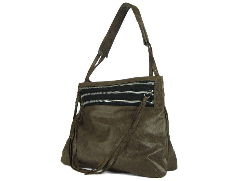 Foley + Corinna Vintage Brown Three Zip Bag